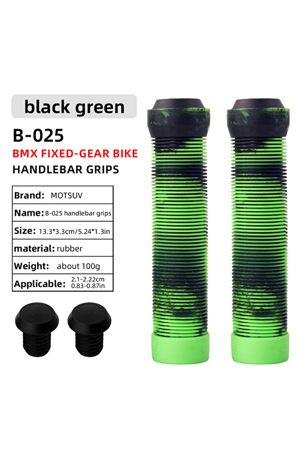 green 1Pair Bicycle Handlebar GripsSuitable For 22.2mm Scooters Soft Comfortable Anti-Skid BMX Moun