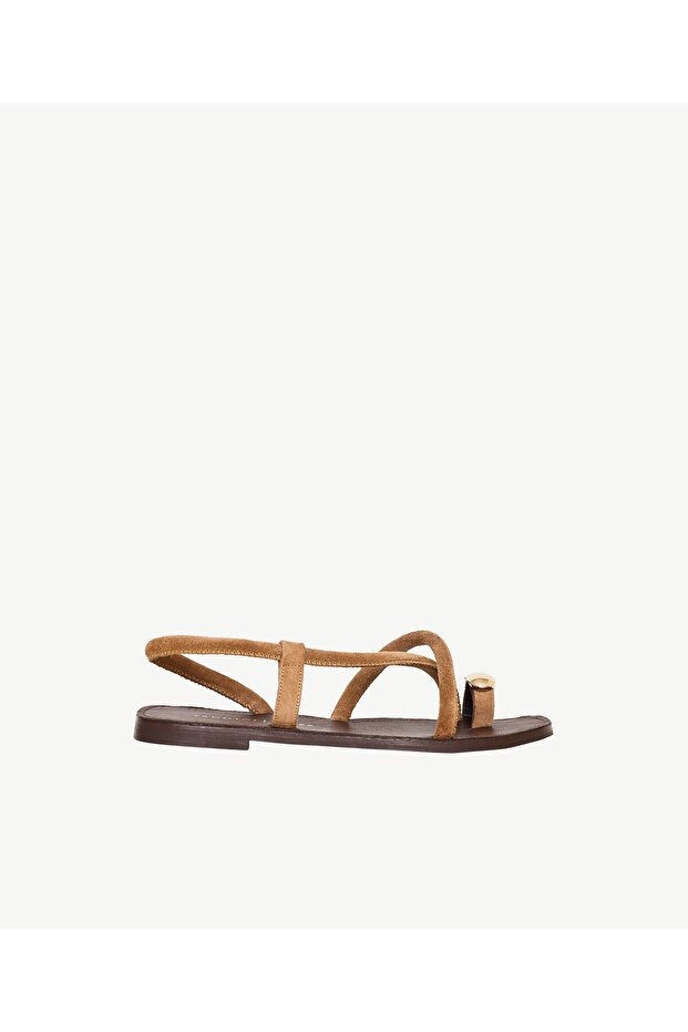 Thin Strap Single Toe Suede Sandals