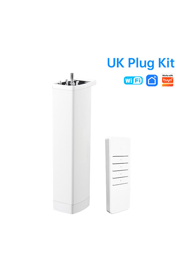 Motors and remote UK PLUG (WIFI) Work With Tuya Wifi/Zigbee Electric Curtain Shutter Motor with RF R