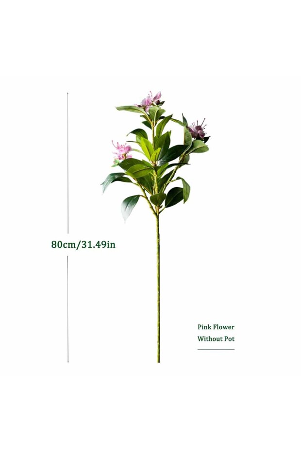 80cm Pink 80/120cm Tropical Artificial Ficus Large Banyan Plants Plastic Fiddle Fig Tree Branch Faux