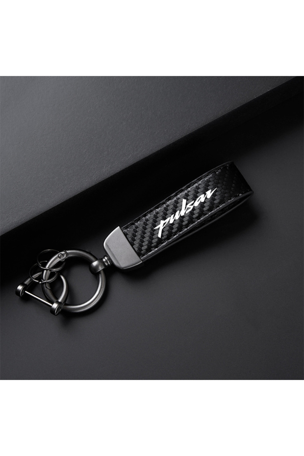 Black High-Grade Leather Motorcycle Keychain Holder Keyring for Bajaj Pulsar 200 NS/200 RS/200 A wit