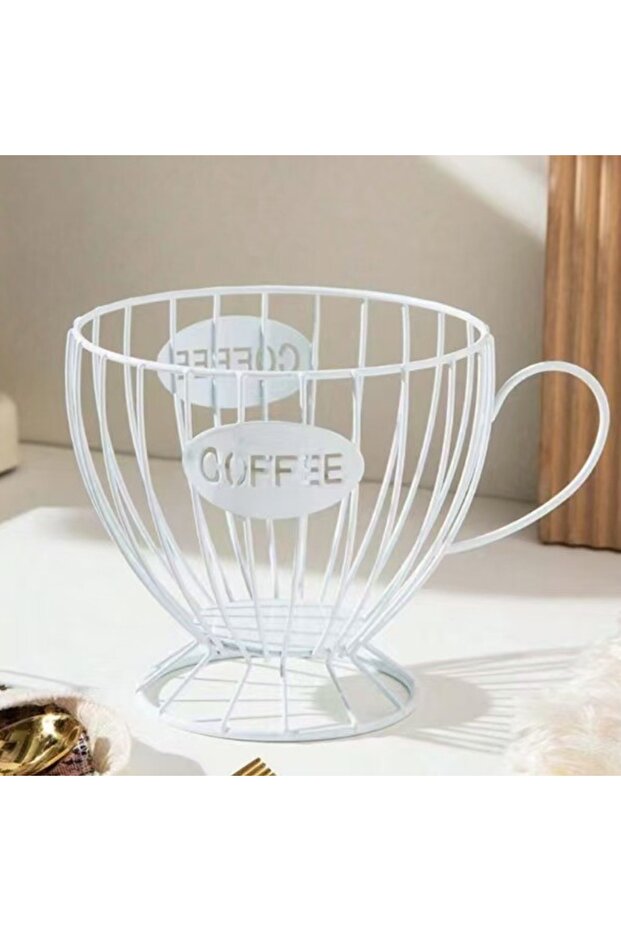 White Large Capacity Coffee Pod Holder Irregular Shape Coffee Pod Coffee Capsule Holder Storage Cup