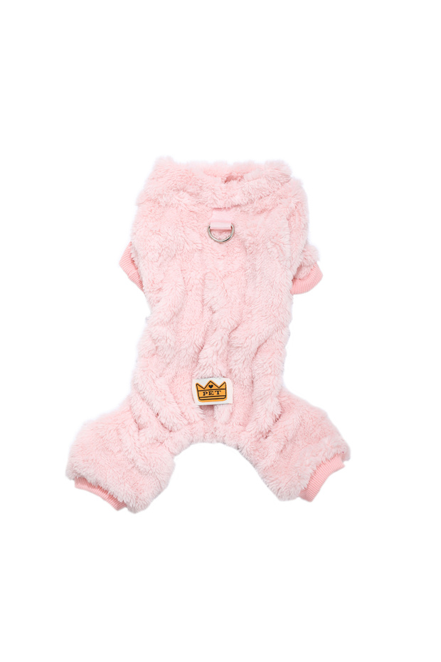 XS(old) Pink Winter Warm Dog Jumpsuit For Small Medium Dogs Cats Soft Cozy Fleece Dog Clothes Cat Co
