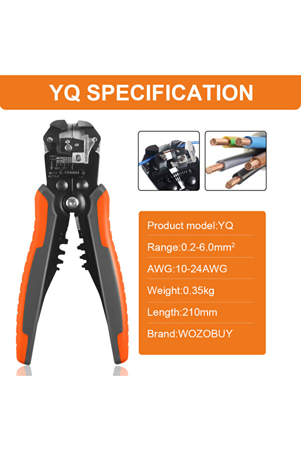 مجموعة أدوات تجريد الأسلاك YQ-O، أداة تجعيد طرفية للأسلاك، AWG22-13/0.5-2.5 مم²