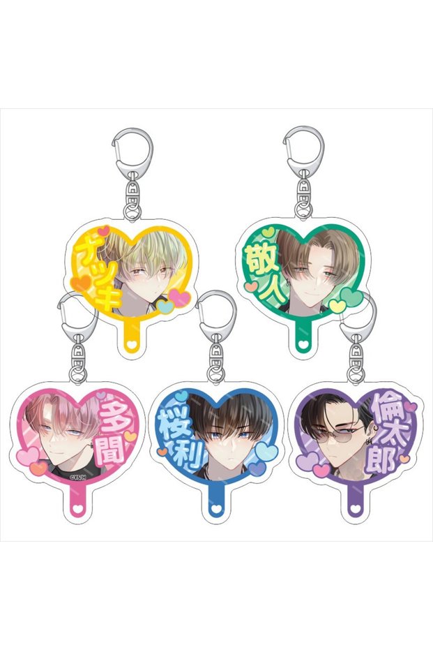 A160Set Anime Tamon's B-Side Tamon Fukuhara Keito Tachibana Acrylic Keychain Bag Pendant Cosplay Ke