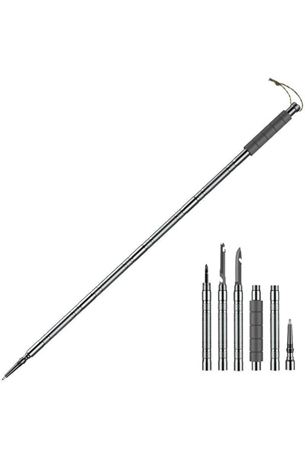 black CEOI GWOK Walking Stick Hiking Gear Climbing Poles Foldable Trekking Poles Multifunctional Fea