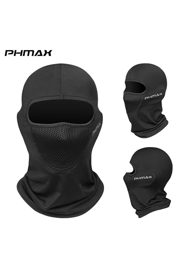 01 قناع ركوب الدراجات النارية PHMAX للحماية من الرياح والدفء وقناع كامل الوجه قابل للتنفس وقبعة بالاكلافا مقاس S