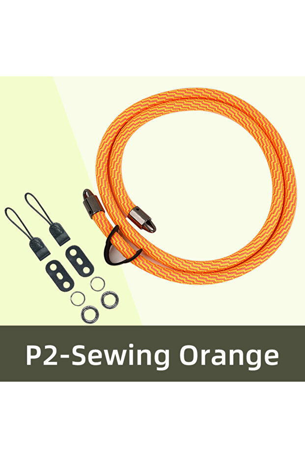 Sewing Orange Camera Shoulder Strap Lanyard Universal for Nikon Panasonic Canon Leica Pentax Fujifi