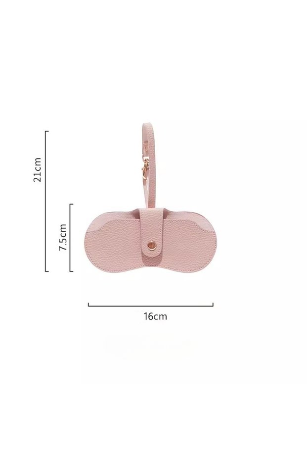 Pink Portable Glasses Storage Bag Sunglasses Glasses Clip Protective Cover Portable Fashionable Myop