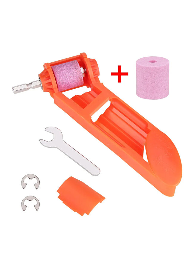 yellow with 2 stone Portable Drill Bit Sharpener Corundum Grinding Wheel Bit Tool Twist Drill Bit Sh