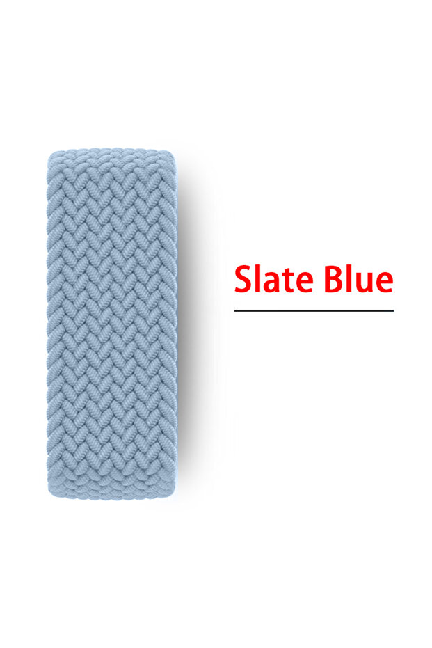 38 40 41 42(S10) mm M Slate Blue Braided Solo Loop For Apple watch Band 46mm 44mm 45mm 42mm 40mm 41m