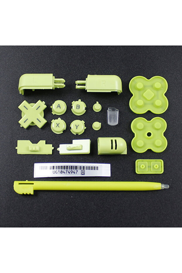 Green JCD For DS Lite Game Console A B X Y L R D-Pad Cross Key Conductive Rubber Pad Stylus Pen For
