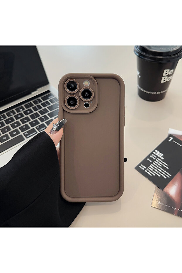غلاف هاتف أنيق لهاتف iPhone 15 بلون القهوة البيج والبني والأسود لهاتف iPhone 15 14 13 12 11 Pro Max Plus