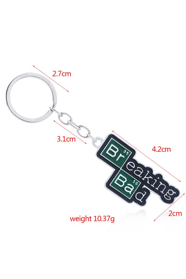 K00176 TV Breaking Bad Keychain Holder Walter White Metal Keychain For Men Women Charm Jewelry Backp