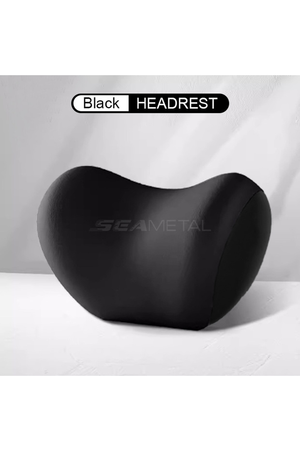 Black Neck 1pc SEAMETAL Memory Foam Car Neck Pillow Lumbar Support Cushion Ergonomics Headrest Pillo