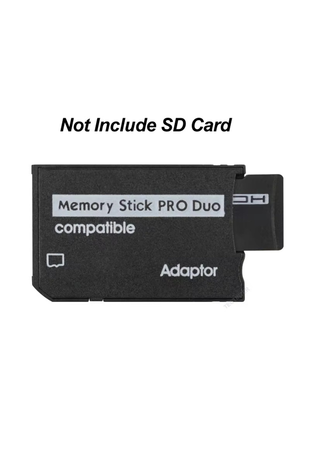 محول بطاقة ذاكرة أسود من TF إلى MS SD لجهاز PSP1000/PSP2000/PSP3000، قارئ ومحول لبطاقة Memory Stick Pro Duo