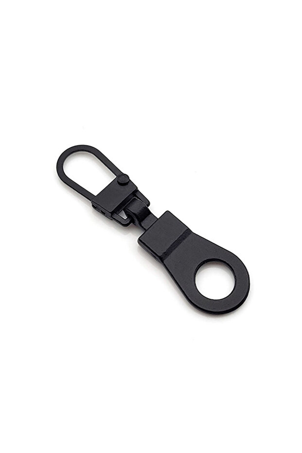 black 10PC Durable Metal Zipper Head Replacement Detachable Zipper Tab Puller Practical Repair For P