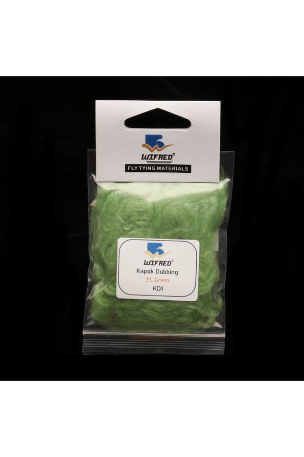 1Pack Green 1 Pack/ 9 Packs Kapok Dubbing Natural Buoyant Superfine Fiber Fly Fishing Tying Material