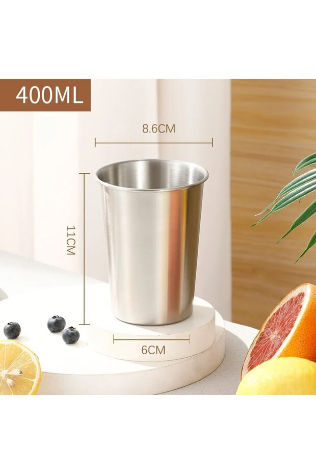 400ml cup Single-layer Stainless Steel Outdoor Camping Beer Cups Large-capacity Water Cups Curling C