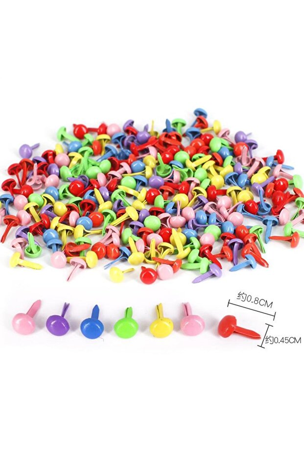 1 100 قطعة/الحقيبة مزيج نمط جولة المعادن برادس DIY سكرابوكينغ الحرف الاكسسوارات للديكور المنزل Embel.