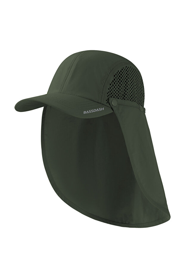 Gre Unfoldable Brim BASSDASH UPF 50+ Foldable Fishing Hat Baseball Cap with Removable Neck Flap Port