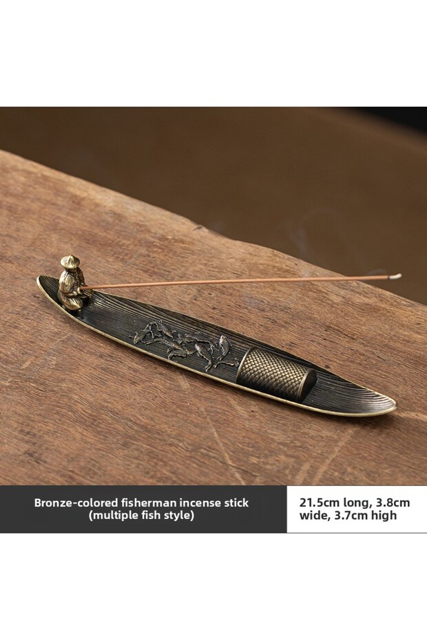 Multi-fish Fisherman fishing incense insert incense seat indoor agarwood incense burner sandalwood b