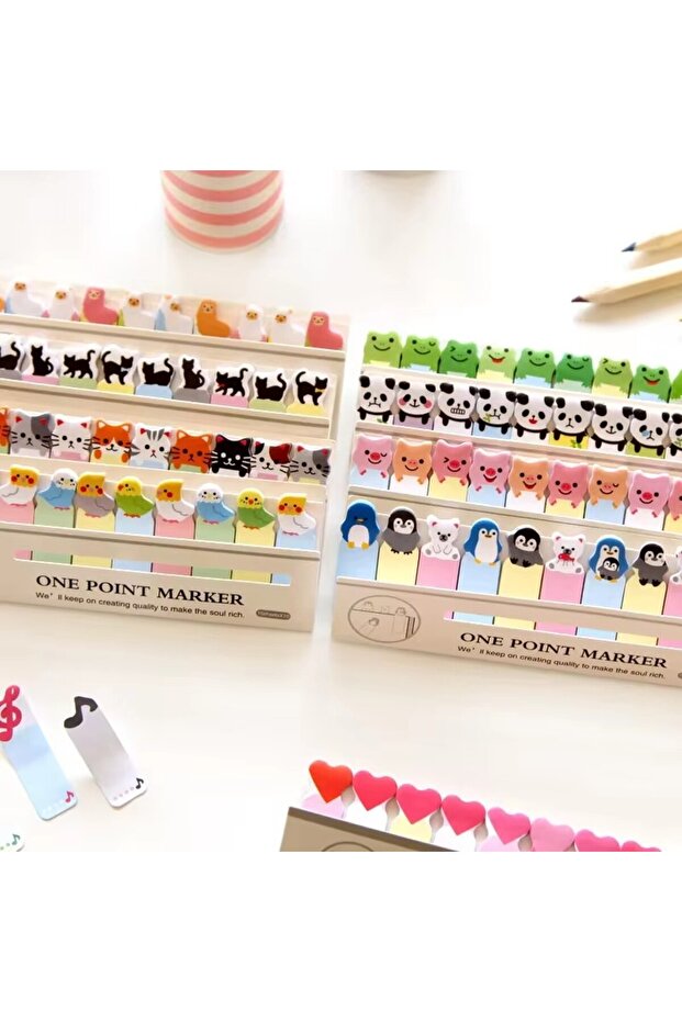 5pcs mix Korean Stationery Cartoon Animal Cute Sit N Times Paste Personality Mini Note Post Sticky