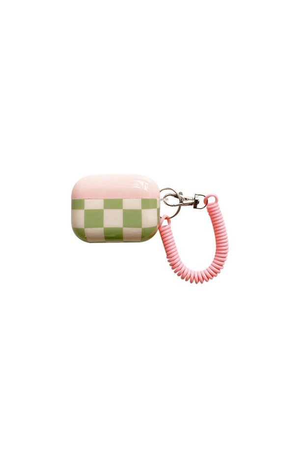 Airpods pro2 green Checkerboard Lattice Earphone Charging Cute Cover for AirPods 1 2 3 Pro Wireless