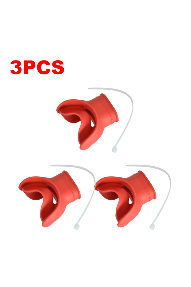 Red 1/2/3PCS Silicone Snorkel Mouthpiece Diving Regulator Mouthpiece Cover Deep Snorkeling Underwate