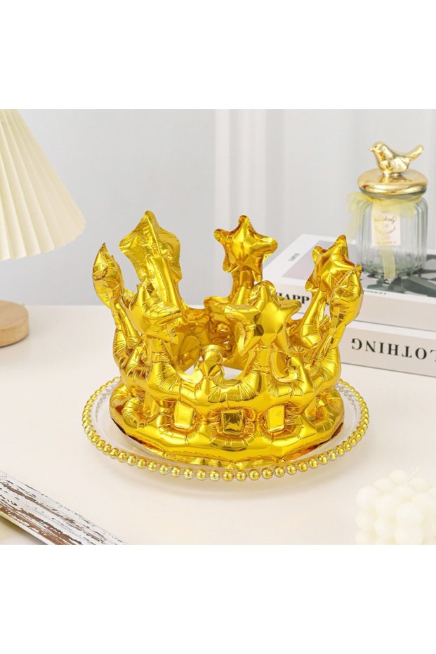 Other Crown1 1PCS Gold Sliver Rosegold Crown Headband Balloons Wedding Birthday Party Princess Princ