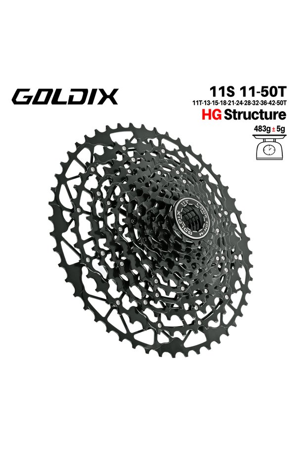 11 Speed 11T-50T GOLDIX Ultralight Bicycle Cassette Freewheel Carbon Steel Material 9/10/11/12/13 Sp