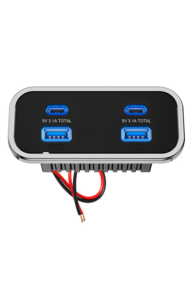 2USB 2 Type C -1 12/24V QC3.0 PD Car Charger Socket Quick Charge Dual USB Dual QC 3.0 Fast Charging