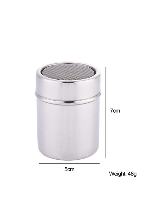 1pc shaker Stainless Steel Chocolate Shaker Cocoa Flour Coffee Sifter Or 16Pcs Coffee Stencils Templ