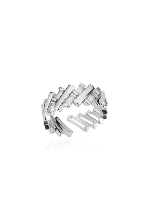 resizable JZ4393P Stainless Steel Round Rings For Women Zircon Geometric Gold Color Crystal Ring Aes