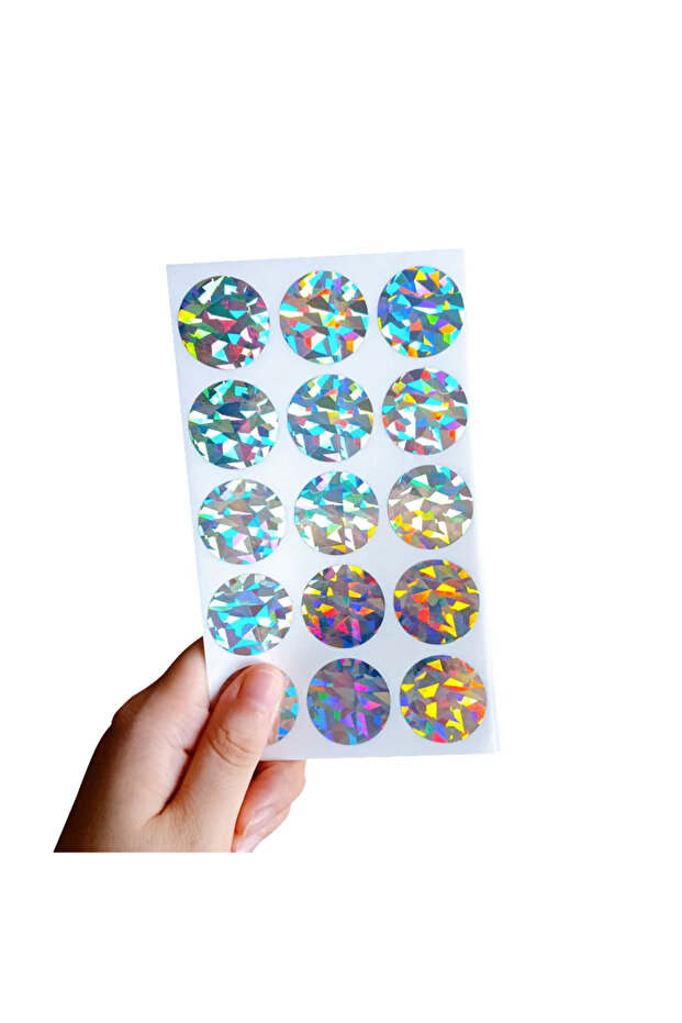 laser 100Pcs/pack Round Sticker For Party Activity Favors Scratched Stripe Card Film Sealing Sticker