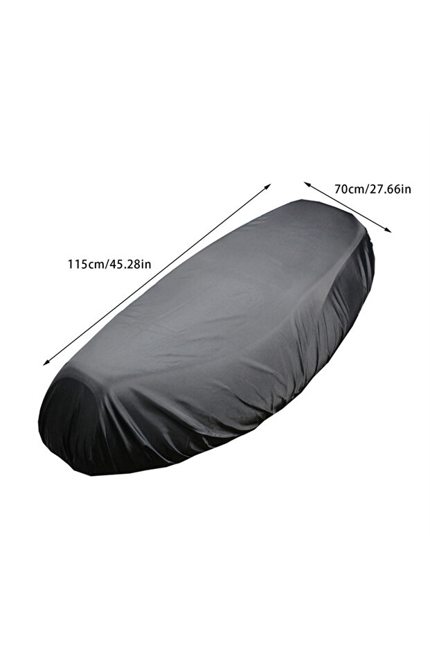 Black 2XL Motorcycle Seat Cover Waterproof Seat Cover Universal Flexible Saddle-Cover Black Sun-Prot