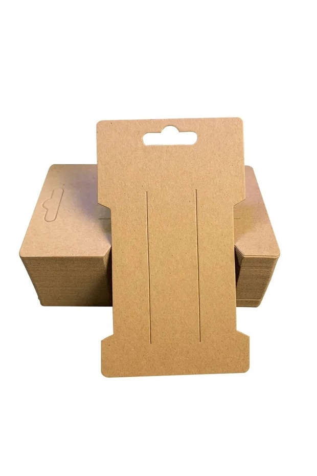 100pcs BROWN 100pcs 6.6x11.5cm Hair Clips Jewelry Display Card Blank Kraft Paper Card Hairclip Price