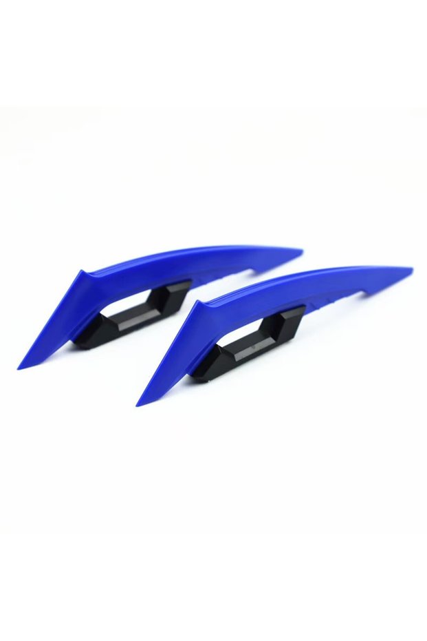 1 Pair Blue 1 Pair Universal Motorcycle Winglet Aerodynamic Spoiler Dynamic Wing Decoration Sticker