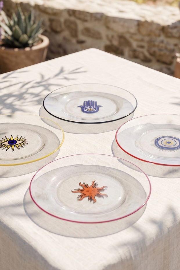 طقم أطباق كيك فورتونا 4 قطع 19 سم