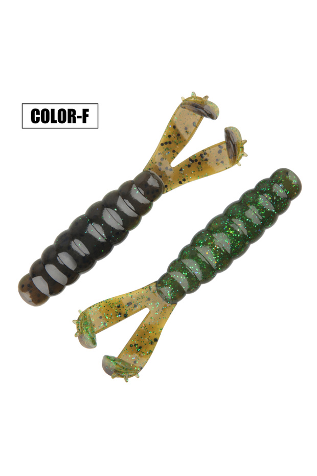Color F Spinpoler Greatest Bass Bait - Diver Twin Tail Grub 10X Tough Soft Buoyant TPR Material Dura