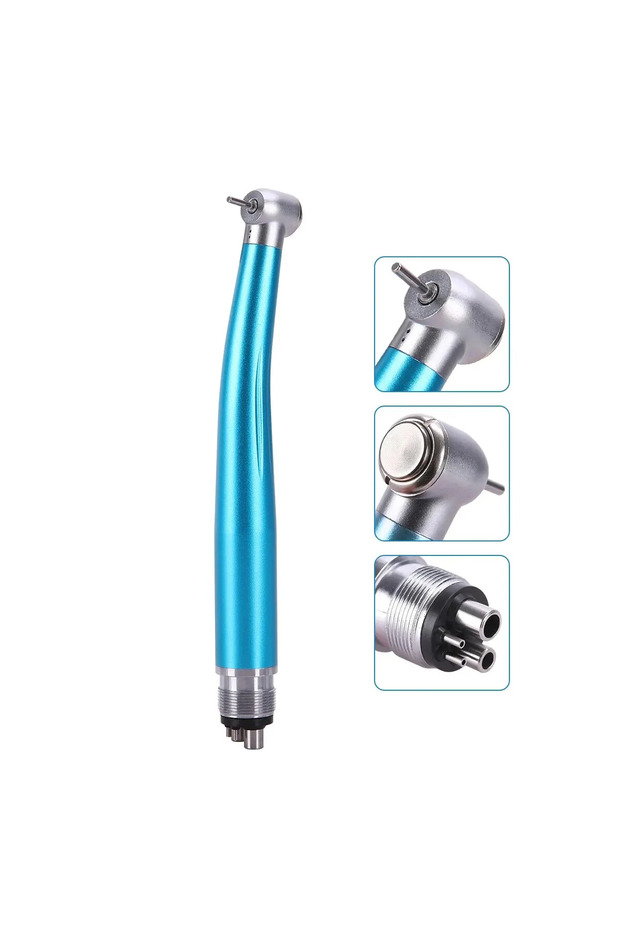 Blue 4 Holes Colorful Standard Head Push Button Dental High Speed Handpiece 2/4 Holes Single Water S