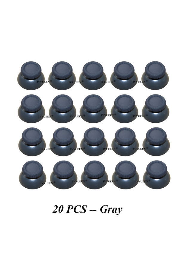 20 Gray IVYUEEN 4-20 PCS Black Gray Thumbsticks Caps for PlayStation 5 PS5 DualSense Controller Anal