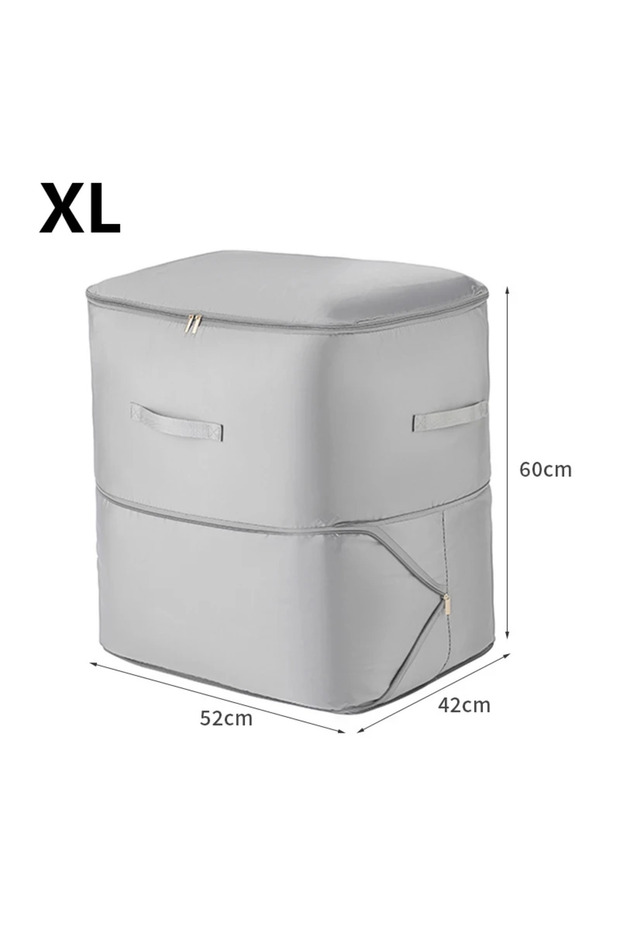 1pc Gray-XL Compression Dustproof Organizer Storage Bag Large Capacity Moisture-proof Clothes Quilt