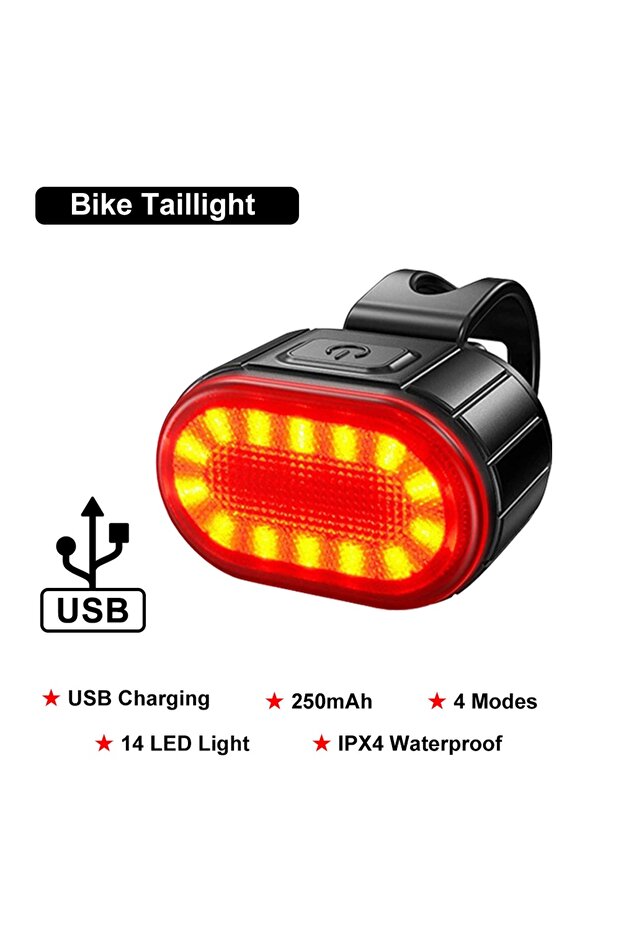 Bike taillight Bicycle Lights LED Bike Lamp USB Rechargeable Bicycle Front and Rear Light Front Lamp