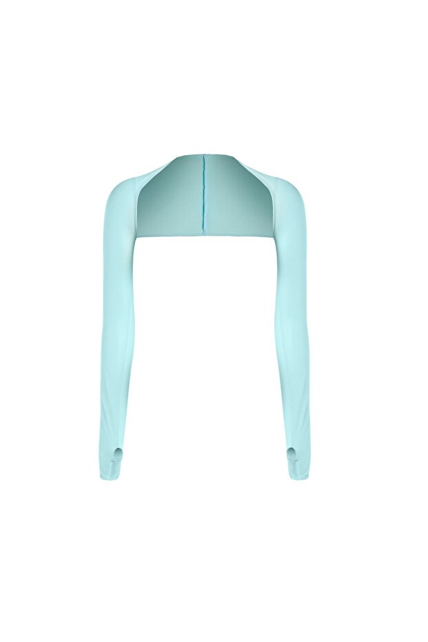 Sky Blue Ice Silk One Piece Shoulder Attached Ice Sleeve Women's UV-Resistant Outer Cover for Golf S
