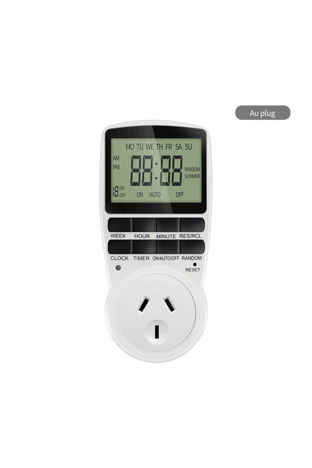 AU Type 12/24 Hour Electronic Digital Timer Switch EU UK US AU FR Plug Programmable Timing Socket Ki