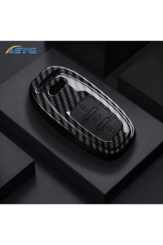 Carbon Car ABS Key Case Cover Shell For Audi A1 A3 8V A4 B8 B9 A5 A6 C7 A7 A8 Q3 Q5 Q7 S4 S6 S7 S8 R