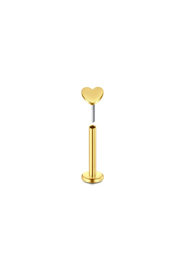 16G 1.2x6mm G-Gold 1Pc Lip Piercing Body Jewelry Plug-in Lip Stud for Women Trendy Ear Cuff Stainles