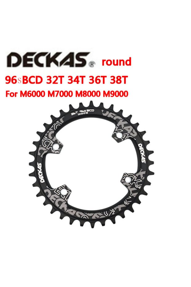 34T DKX96BCD Round Black DECKAS 96BCD Round/Ova Chainring MTB 32T 34T 36T 38T Crown Plate Parts forS