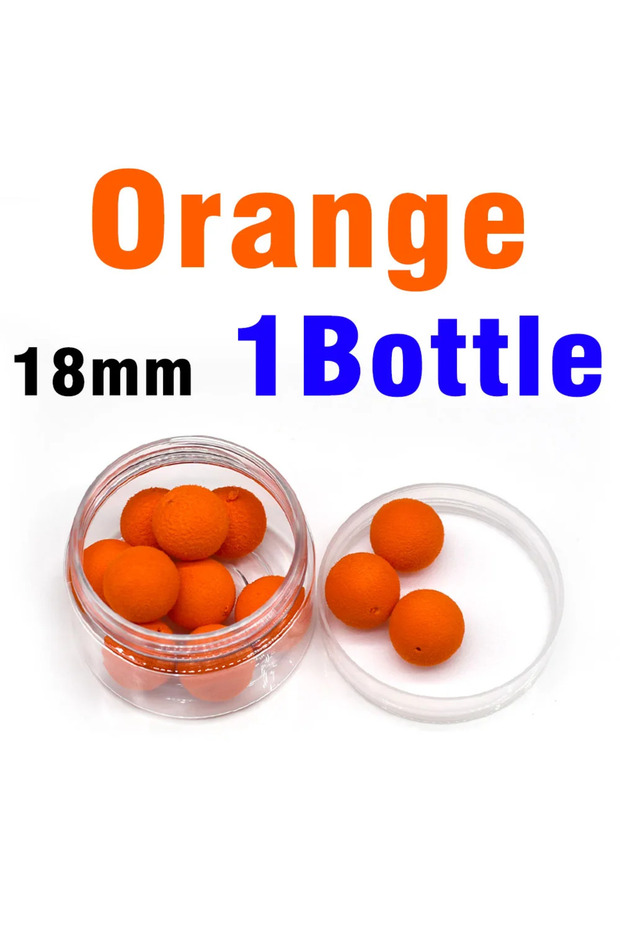 18mm Orange Carp Boilie Bait with Corn Flavor - Floating Artificial Fishing Lure Smell Pop up Bait C